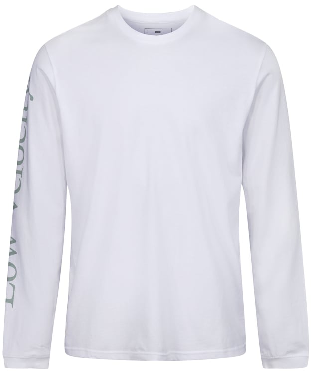 Men’s Globe Summit Long Sleeve Organic Cotton Tee - White
