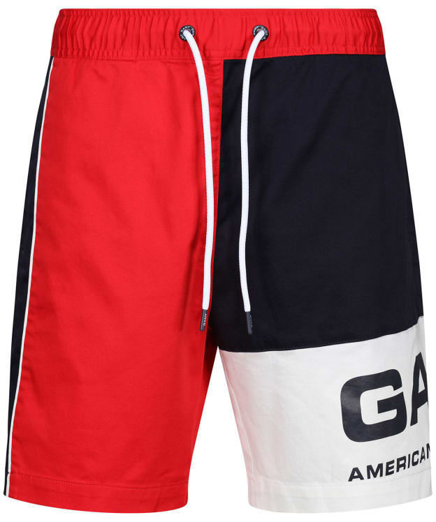 Men’s GANT Blocked Retro Shield Shorts - Bright Red