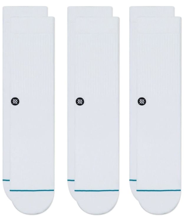 Stance Icon Crew Socks – 3 Pack - White