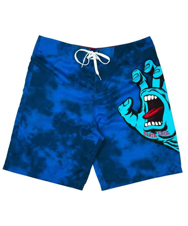 Men’s Santa Cruz Screaming Hand Board Shorts - Royal Cloud Dye