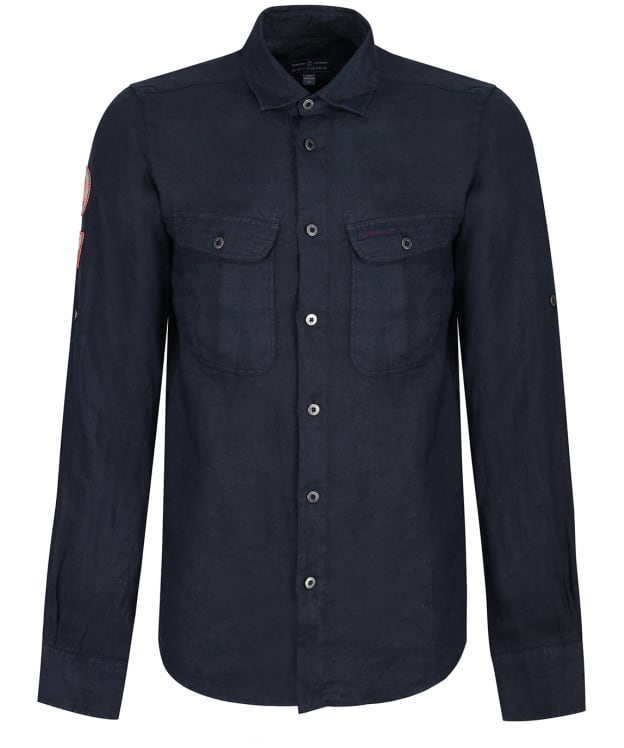 Men’s Amundsen Safari Linen Long Sleeve Shirt - Faded Navy