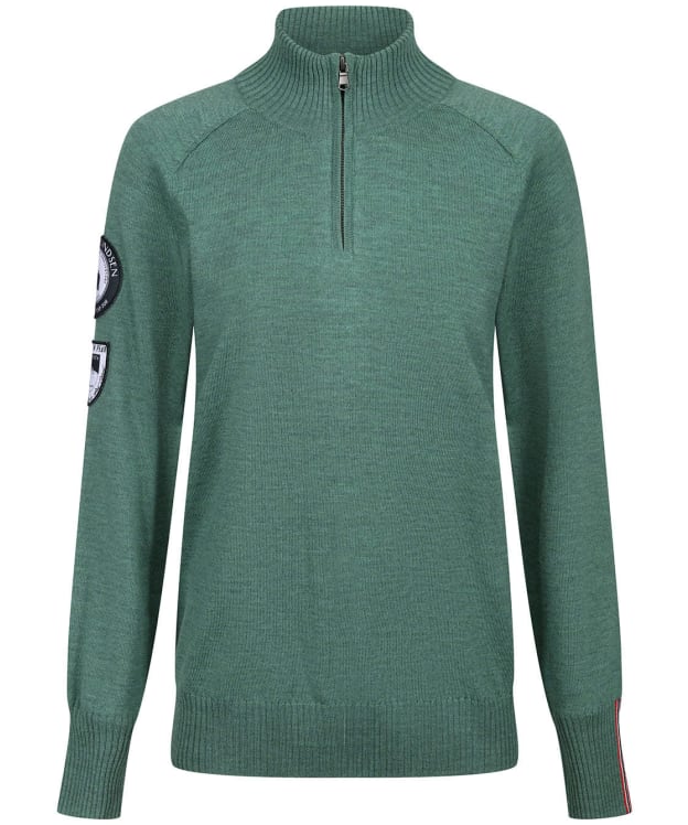 Women’s Amundsen Peak Half Zip Merino Wool Sweater - Pale Green