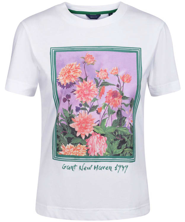 Women’s GANT Dahlia Print T-Shirt - White