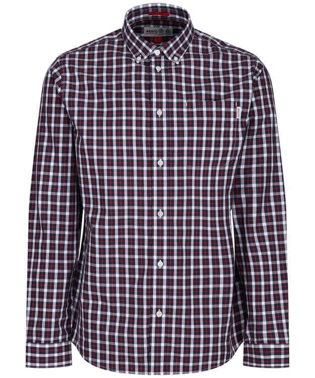 Men’s Musto Marina Long Sleeve Cotton Check Shirt - True Red