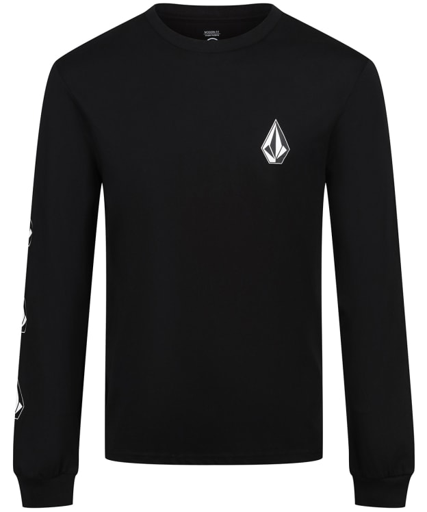 Men’s Volcom Iconic Stone Basic Long Sleeve Cotton Tee - Black