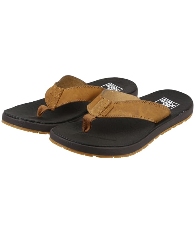 Men's Dakine No Ka'oi Leather Flip Flops - Tan