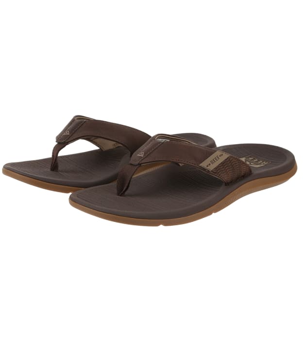 Men’s Reef Santa Ana Vegan Leather Flip Flops - Brown