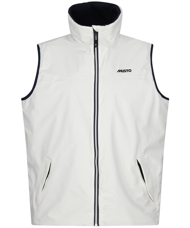 Men’s Musto Waterproof Polartec Fleece Lined Snug Vest - Antique Sail White