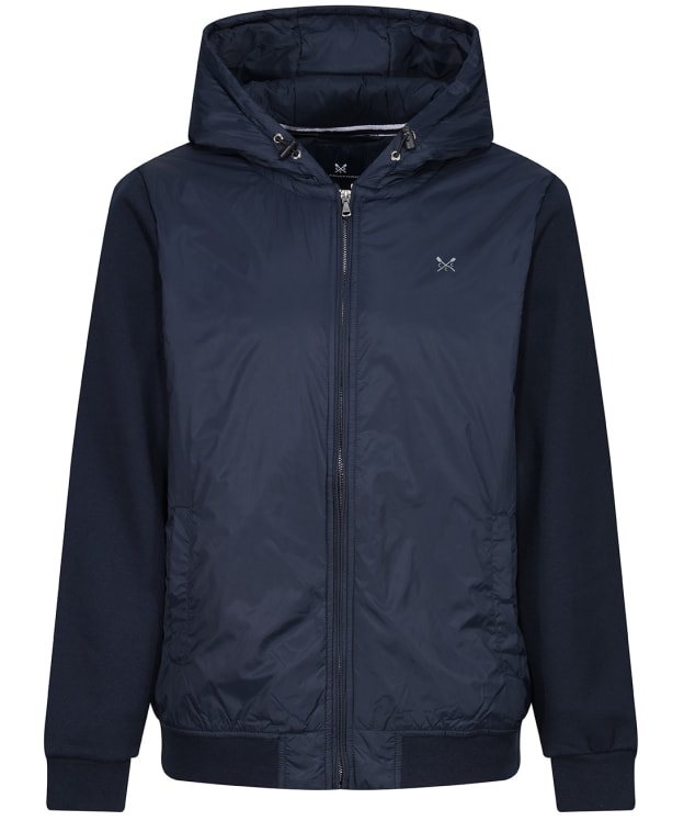 Men’s Crew Clothing Hybrid Hoody Sweater Jacket - Heritage Navy