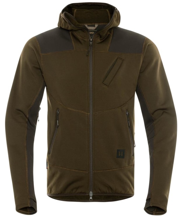 Men’s Härkila Deer Stalker Fleece Hoodie - Willow Green / Shadow Brown