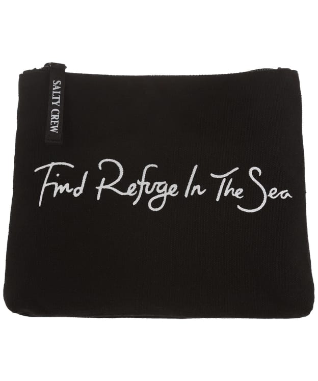 Women's Salty Crew Zipped Cotton Refuge Pouch - Black