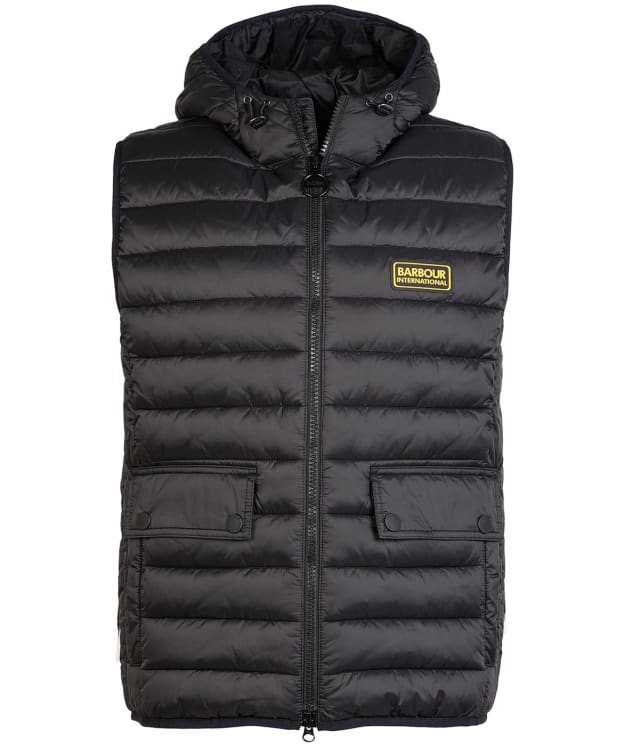 Men’s Barbour International Racer Ousten Hooded Gilet - Black