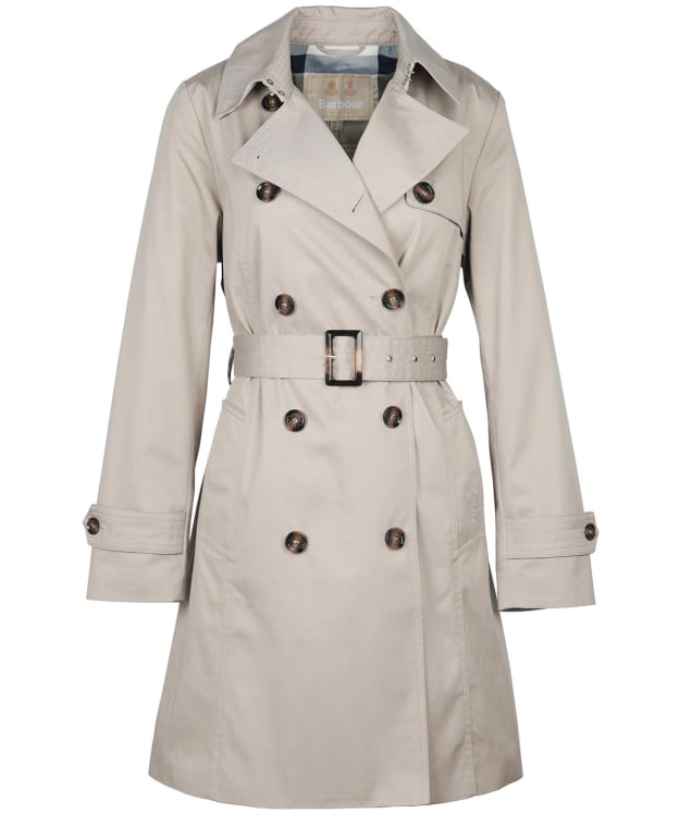 Women's Barbour Short Greta Showerproof Jacket - Earl Grey / Rosewood