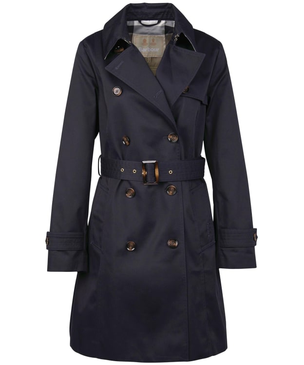 Women's Barbour Short Greta Showerproof Jacket - Midnight / Rosewood