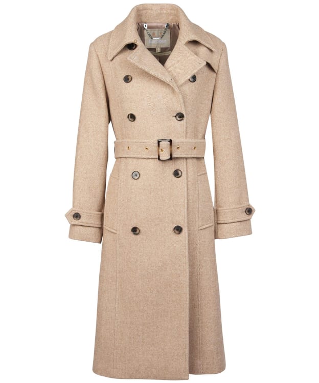 Women's Barbour Aubrey Wool Jacket - Camel Herringbone