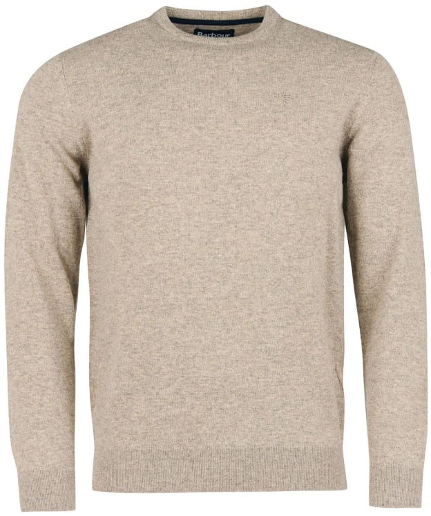 Men's Barbour Essential Lambswool Crew Neck Sweater - Fossil
