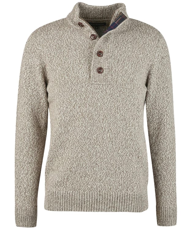 Men’s Barbour Sid Half Zip Knit - Stone Marl