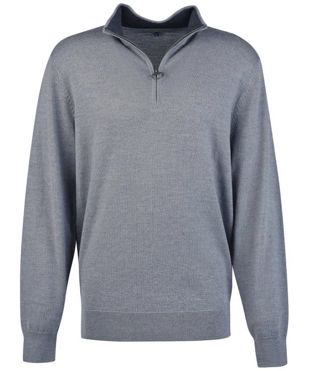 Men's Barbour Loyton Merino Half Zip Sweatshirt - Grey Marl