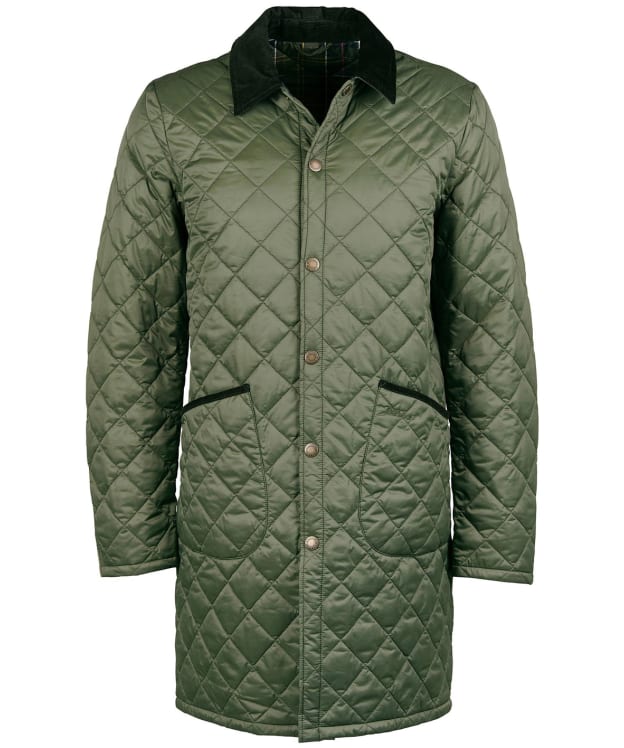 Men's Barbour Long Liddesdale Quilted Jacket - Olive