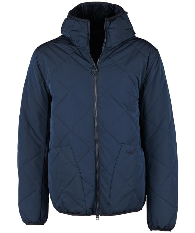 Men's Barbour Hooded Liddesdale Quilted Jacket - Navy