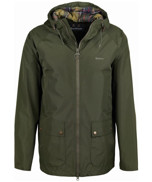 Men's Barbour Hooded Domus Waterproof Jacket - Sage / Classic