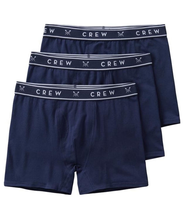 Men’s Crew Clothing Jersey Boxer - 3 Pack - Navy