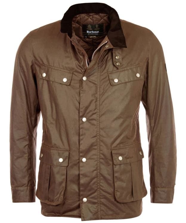 Men's Barbour International Tourer Duke Waxed Jacket - Bark