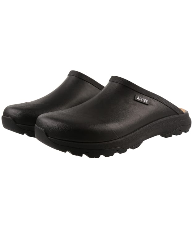 Men’s Aigle Corlay Non-Slip Rubber Clogs - Black