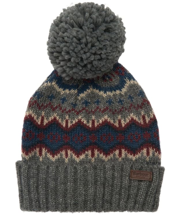 Boy's Barbour Case Fair Isle Beanie - Mid Grey