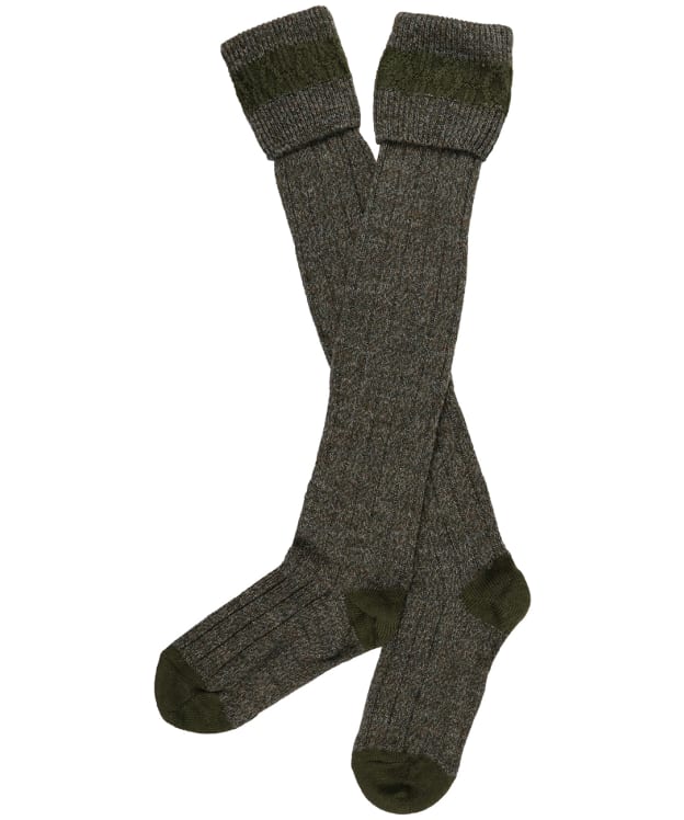 Pennine Byron Wool Rich Shooting Socks - Derby / Olive