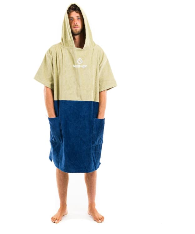Surflogic Cotton Changing Poncho - Khaki / Navy