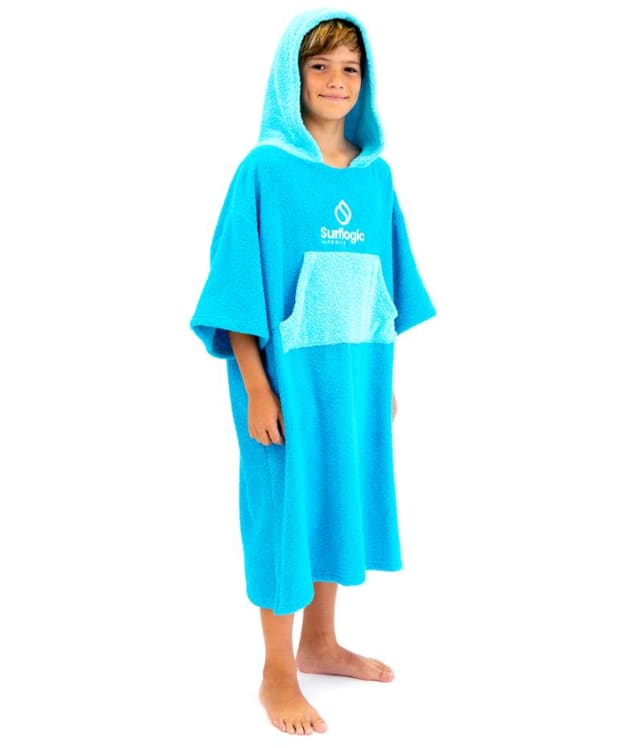 Kid's Surflogic Cotton Changing Poncho - Cyan / Turqoise