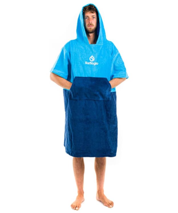Surflogic Cotton Changing Poncho - Cyan / Navy