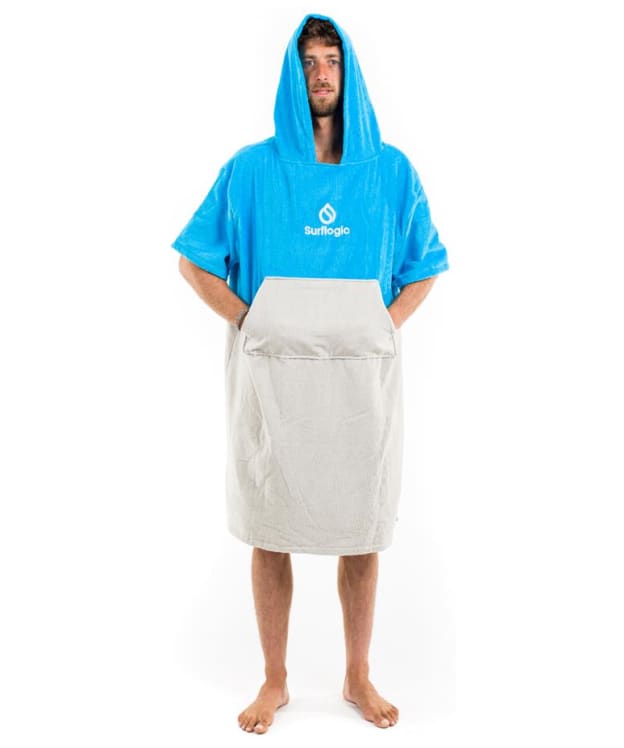 Surflogic Cotton Changing Poncho - Cyan / Grey