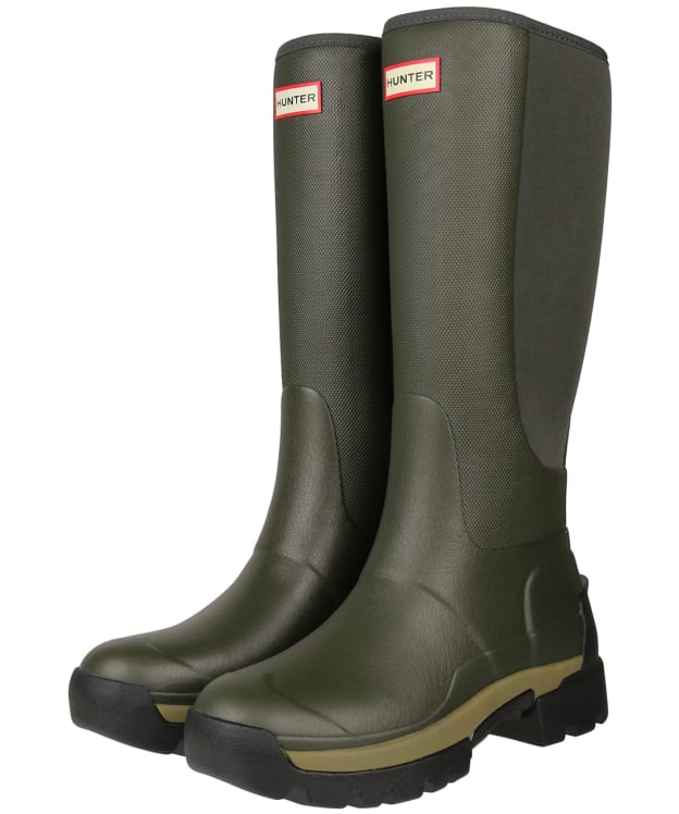 Women's Hunter Field Balmoral Hybrid Tall Wellington Boots - Dark Olive