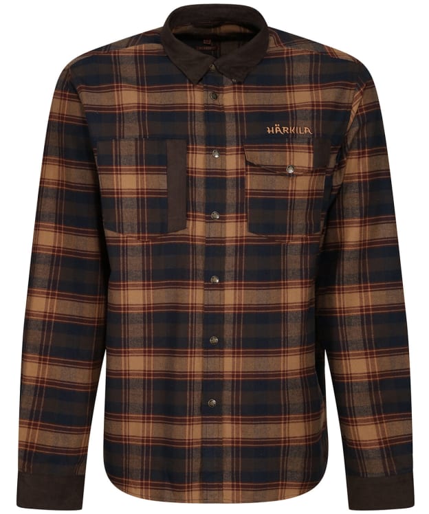 Men’s Härkila Aivak Long Sleeve Flannel Shirt - Burgundy