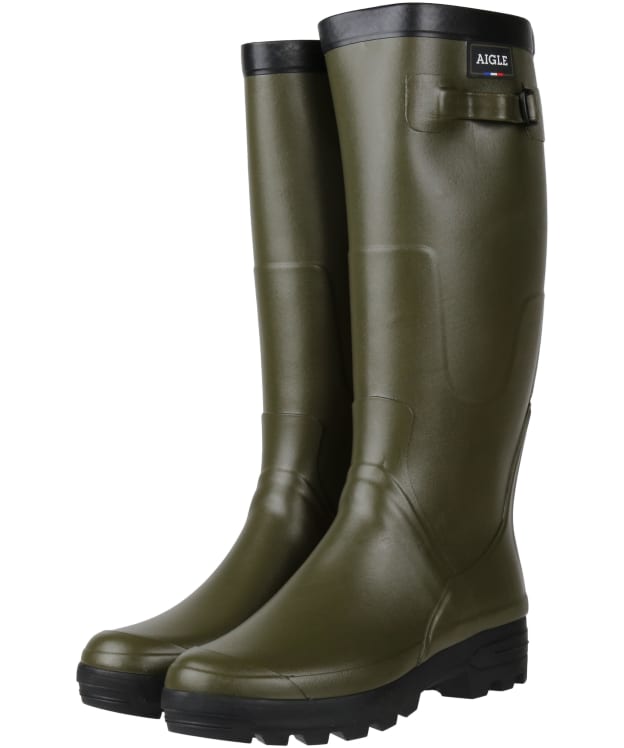 Aigle Benyl-XL Wide Calf, Lightweight Wellington Boots - Khaki