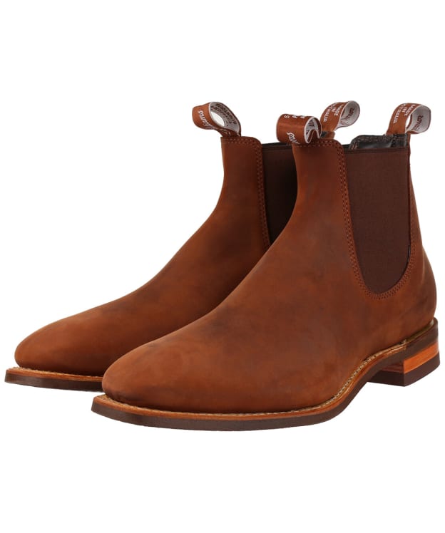 Men’s R.M. Williams Comfort Craftsman Boots, Crazy Horse Leather, Comfort Rubber Sole, H (Wide) Fit - Bark