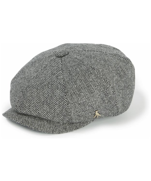 Hicks & Brown Felsham Tweed Baker Boy Cap - Charcoal