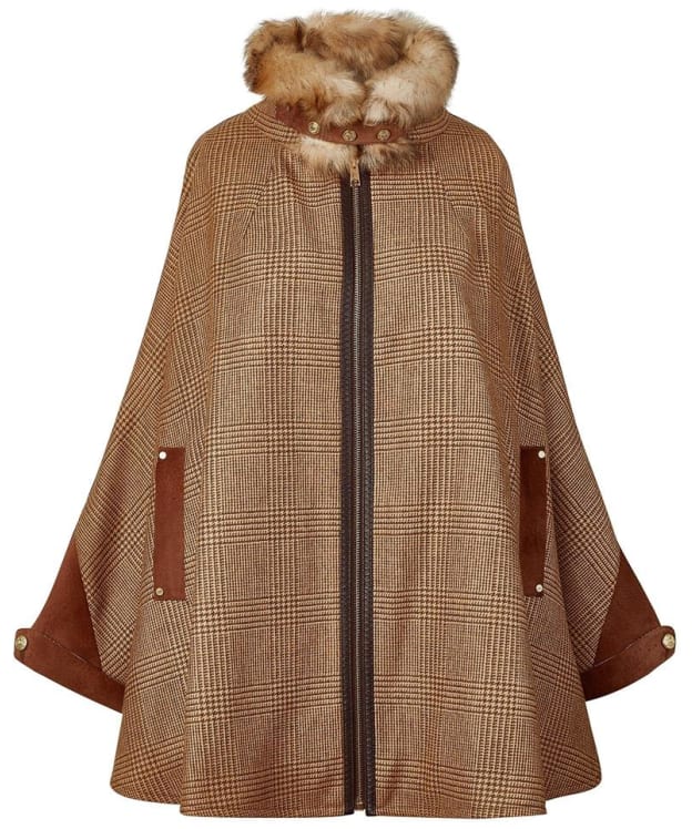 Women’s Holland Cooper Chiltern Tweed Cape - Tawny