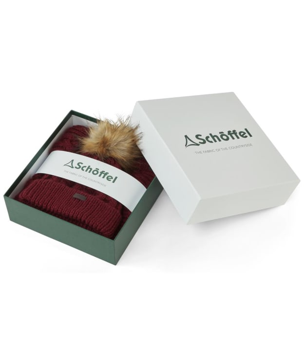 Women's Schoffel Bakewell Hat and Scarf Set - Damson
