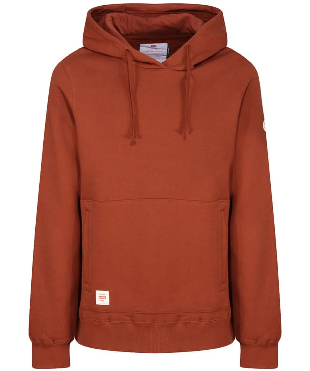 Men’s Globe Burly 100% Organic Cotton Brushed Fleece Hoodie - Dark Walnut