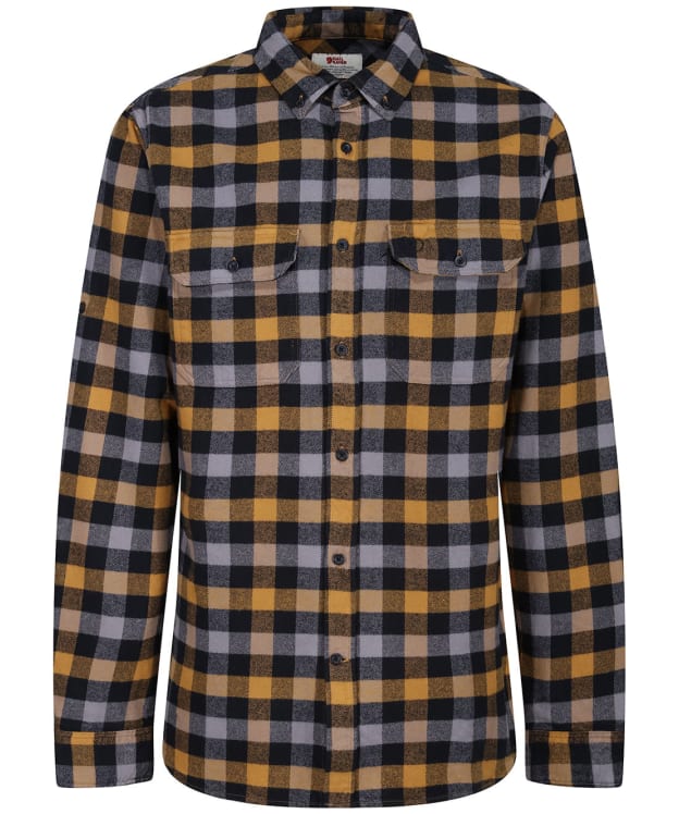 Men’s Fjallraven Skog Long Sleeve Shirt - Buckwheat / Brown Black