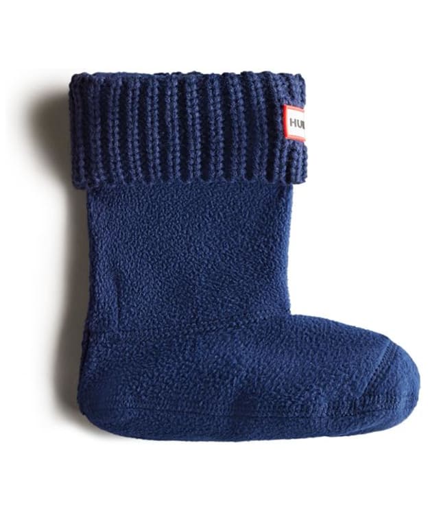 Kid’s Hunter Recycled Half Cardigan Boot Socks - Navy