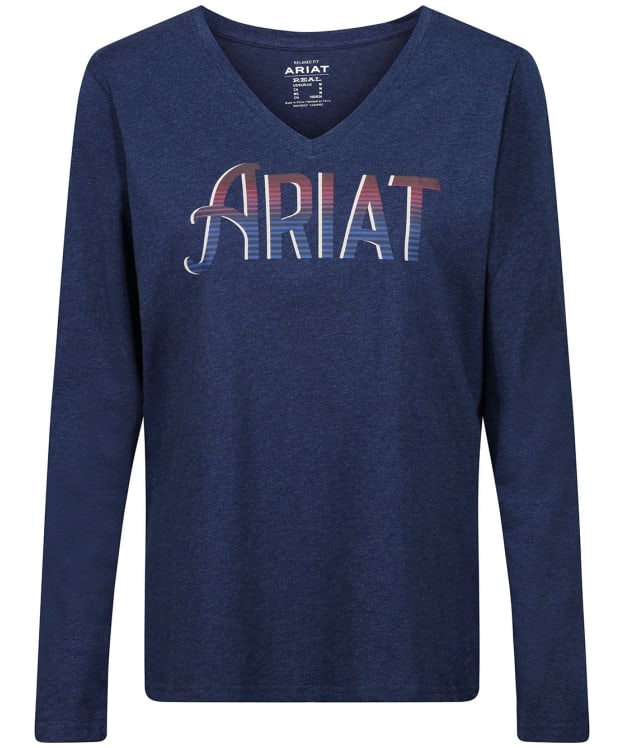 Women’s Ariat Real Chest Logo Relaxed T-shirt - Navy Heather