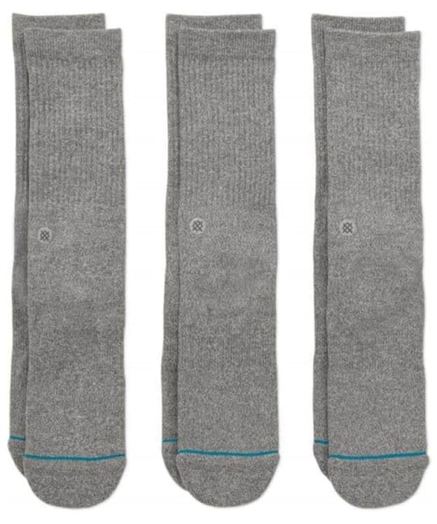 Stance Icon Crew Socks – 3 Pack - Grey Heather