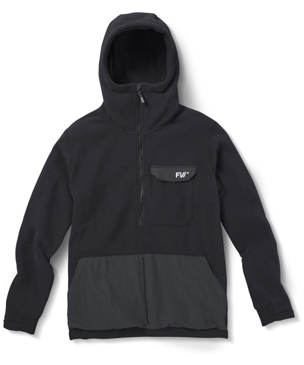 Men's FW Catalyst Fleece Hoodie With 3/4 Zip And Handwarmer Pockets - Slate Black