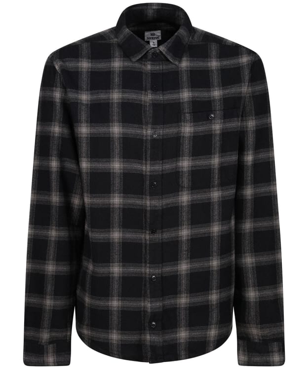 Men's Tentree Kapok Long Sleeved Checked Shirt - Black / Grey / Zinc