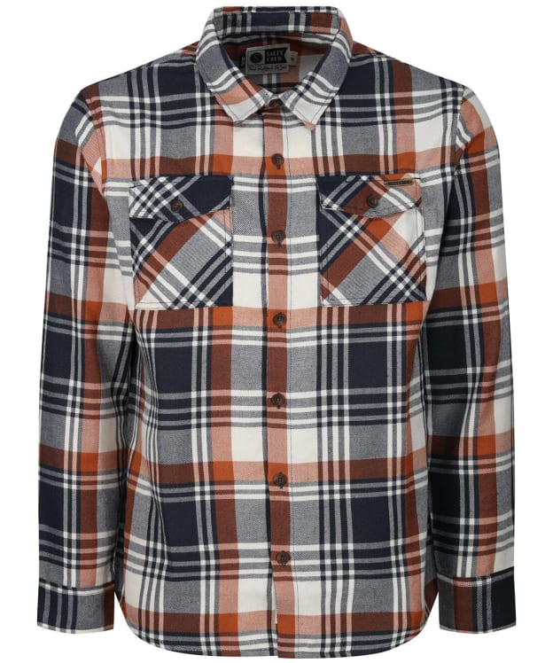 Men's Salty Crew Long Haul Flannel Long Sleeve Shirt - Black