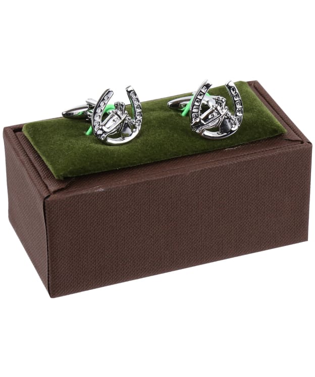 Men's Soprano Horseshoe Cufflinks - Silver
